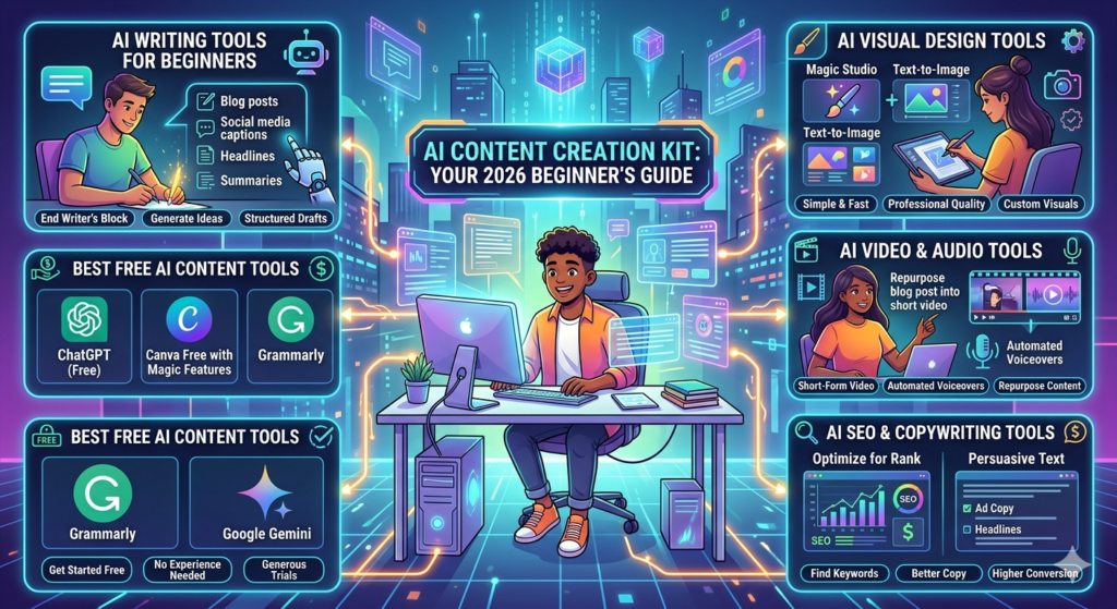 AI tools for content creation beginners